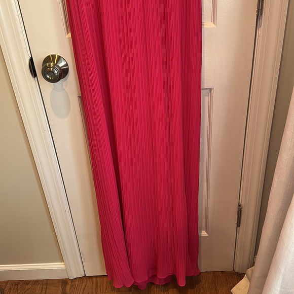 BCBGMaxAzria Pink Pleated Sundress Scoop Neck - Picture 2 of 6
